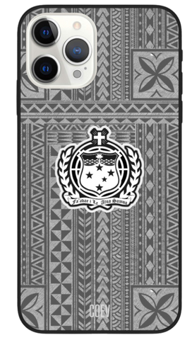 B&W Samoan Cultural Crest - Mobile Phone Case